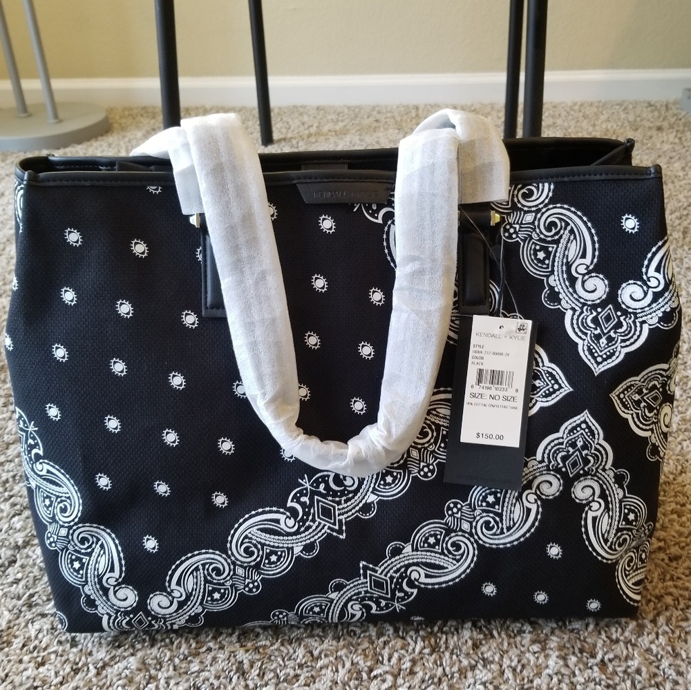 Kendall + Kylie Black and white bag